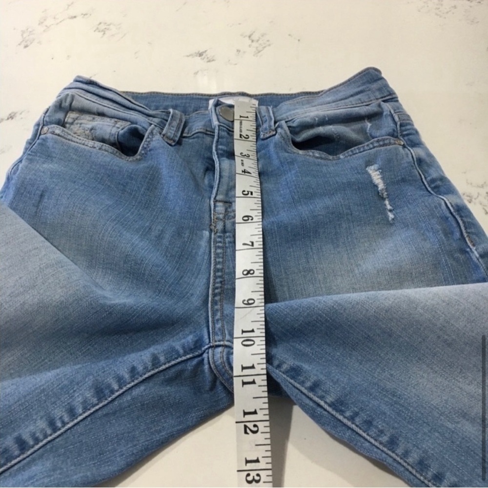 IVY + MAIN raw hem jeans high waist jeans blue S:1 - Picture 8 of 16